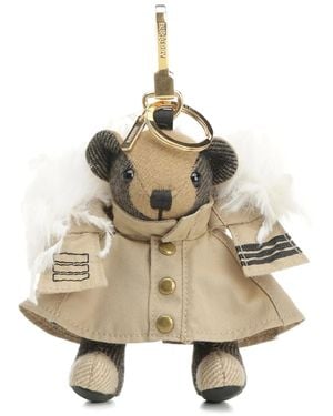 Burberry Plush Teddy Bear Keychain - Metallic