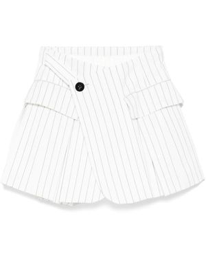Sacai Striped Shorts - White