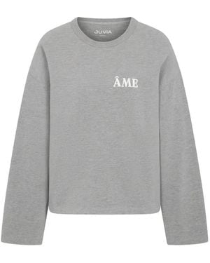 Juvia Boxy Fleece Trui - Grijs