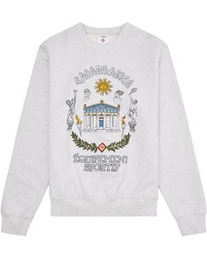 CASABLANCA Le Temple Du Sport Embroidered Sweatshirt - ホワイト