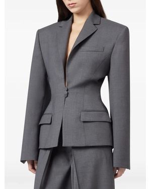 GIUSEPPE DI MORABITO Jacke Mit Steigendem Revers - Grau