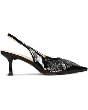 Guilhermina Ruched Slingback Pumps - Black