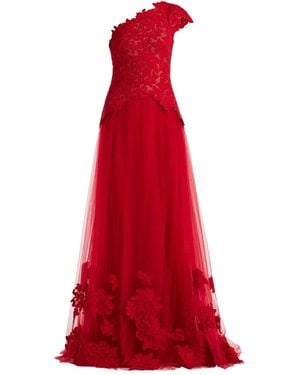 Tadashi Shoji Robe Longue Asymétrique À Une Épaule - Red