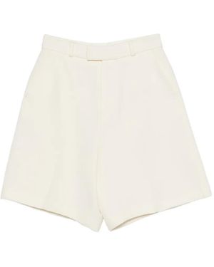 R2W Pantalones Cortos De Vestir Con Cinturón - Blanco