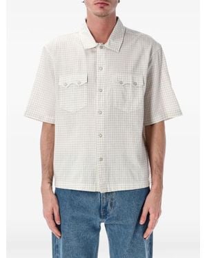 Levi's Check-Pattern Short-Sleeve Shirt - White