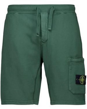 Stone Island Bermuda Shorts Met Logopatch - Groen