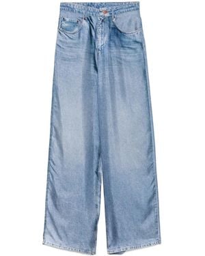 Pierre Louis Mascia Aloe Faux-Denim Trousers - Blue