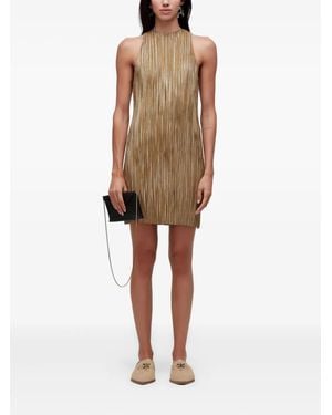 Osklen Plisse Mini Dress - Natural