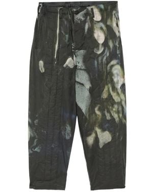 Yohji Yamamoto Colour Adjustment Print Padded Trousers - Grey