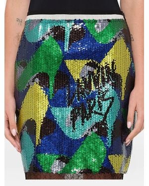 Lanvin Falda Con Detalle De Lentejuelas - Verde
