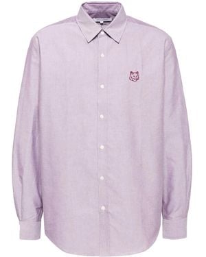 Maison Kitsuné フォックスヘッド シャツ - パープル