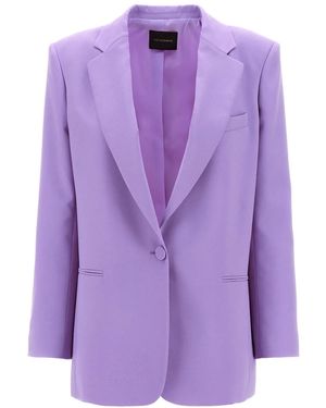 ANDAMANE Single-Breasted Blazer - Purple