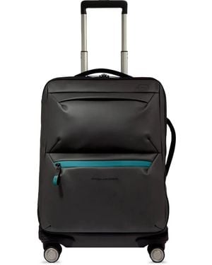 Piquadro Four-Wheel Cabin Suitcase - Black