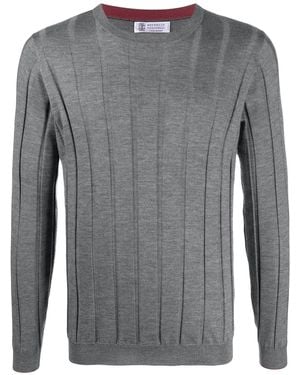 Brunello Cucinelli クルーネック プルオーバー - グレー