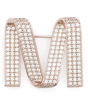 Max Mara Crystal-Embellished Brooch - Natural