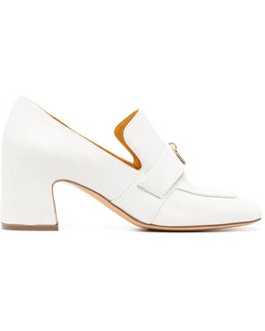 Madison Maison Lock 70Mm Leather Court Shoes - White