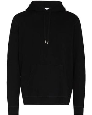 Sunspel Drawstring Cotton Hoodie - Black