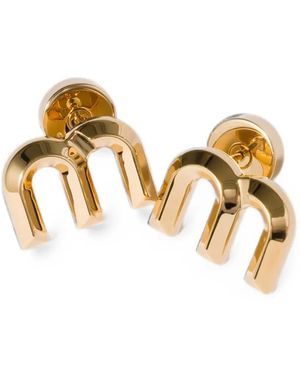 Miu Miu Metal Earrings - Metallic