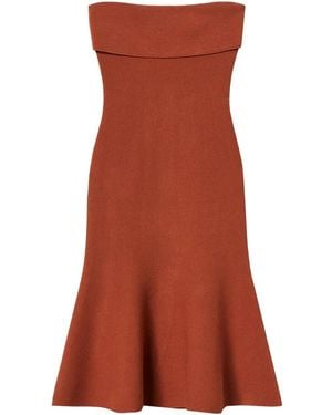 Twinset Strapless Flared Midi Dress