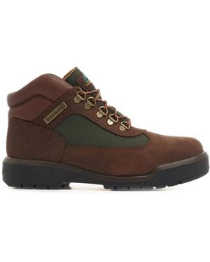 Timberland Panelled Leather Ankle Boots - Brown