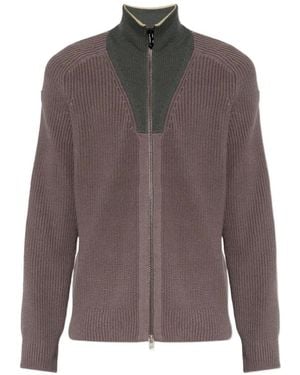 DIESEL K-Orio Zip-Up Cardigan - Brown