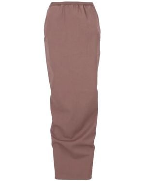 Rick Owens Soft Pillar Skirt - Brown