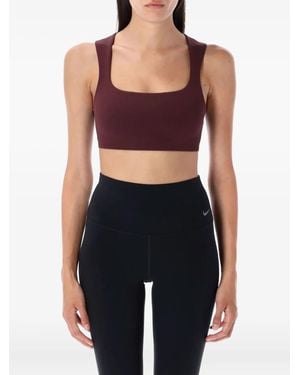 Nike Square-Neckline Active Top - Black