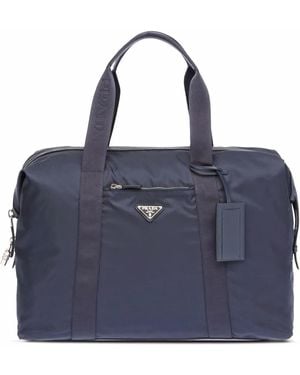 Prada Re-Nylon Reistas Met Logo - Blauw