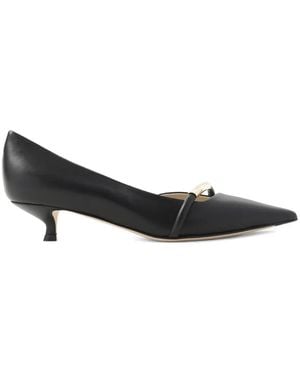 Giorgio Armani Point-Toe Strap Pumps - Black