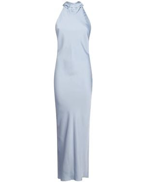 ACTUALEE Halterneck Open-Back Dress - Blue