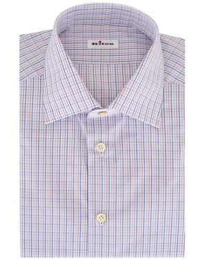 Kiton Check Shirt - Purple