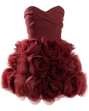 Ana Radu Strapless Mini Dress - Red