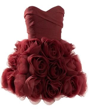 Ana Radu Strapless Mini Dress - Red