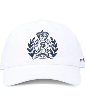 Sporty & Rich Logo-Embroidered Baseball Cap - White