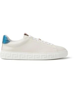 Versace Greca Leather Sneakers - White