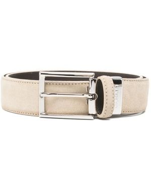 Canali Rectangular-Buckle Belt - Natural