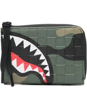 Sprayground Camouflage Shark Wallet - Green