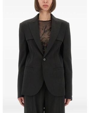 Jean Paul Gaultier Peak-Lapel Blazer - Black