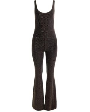 Alice + Olivia Teresa Embellished Flared-Hem Jumpsuit - Black