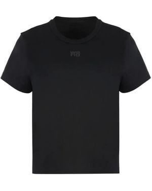 Alexander Wang Puff Logo Shrunken T-Shirt - Black