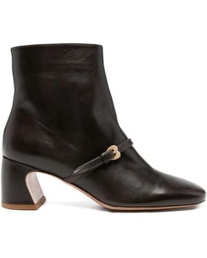 A.Bocca Buckle-Strap Boots - Black