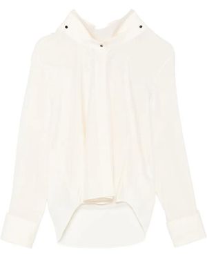 Givenchy Ruffled Silk Blouse - White