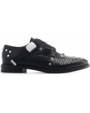 McQ Skelter Studded Brogues - Black