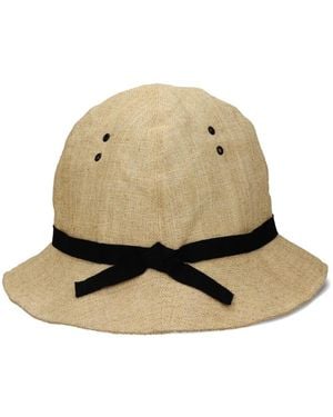 Fortela Sainttropez Ribbon Cloche Hat - Natural