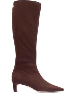 Bernardo 50Mm Zip-Detail Suede Boots - Brown