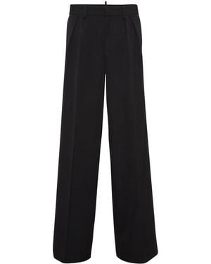 DSquared² Tailored Wool Trousers - Black
