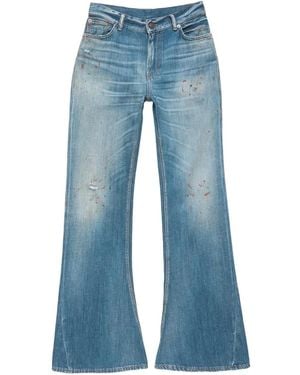 Acne Studios Flared Patch Trousers - Blue