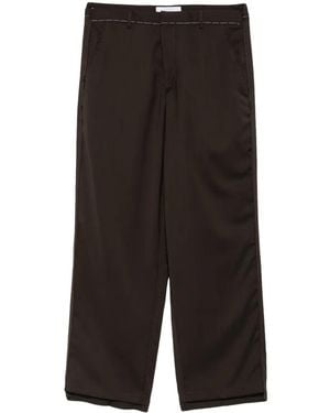 Costumein Gerade Hose Mit Kontrastnähten - Schwarz