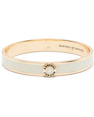 Aspinal of London Enamel Bangle Bracelet - Metallic