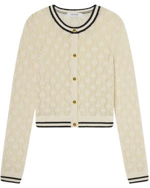 FRAME Cardigan aus Pointelle-Strick - Natur